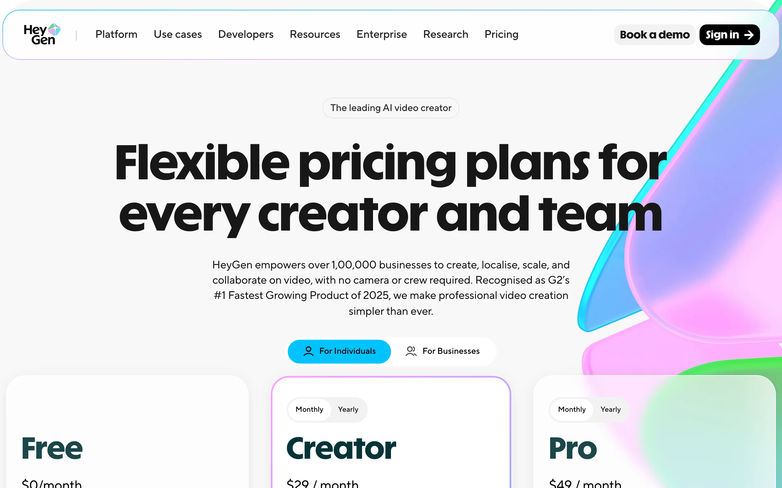 AI Video Generator Pricing with HeyGen