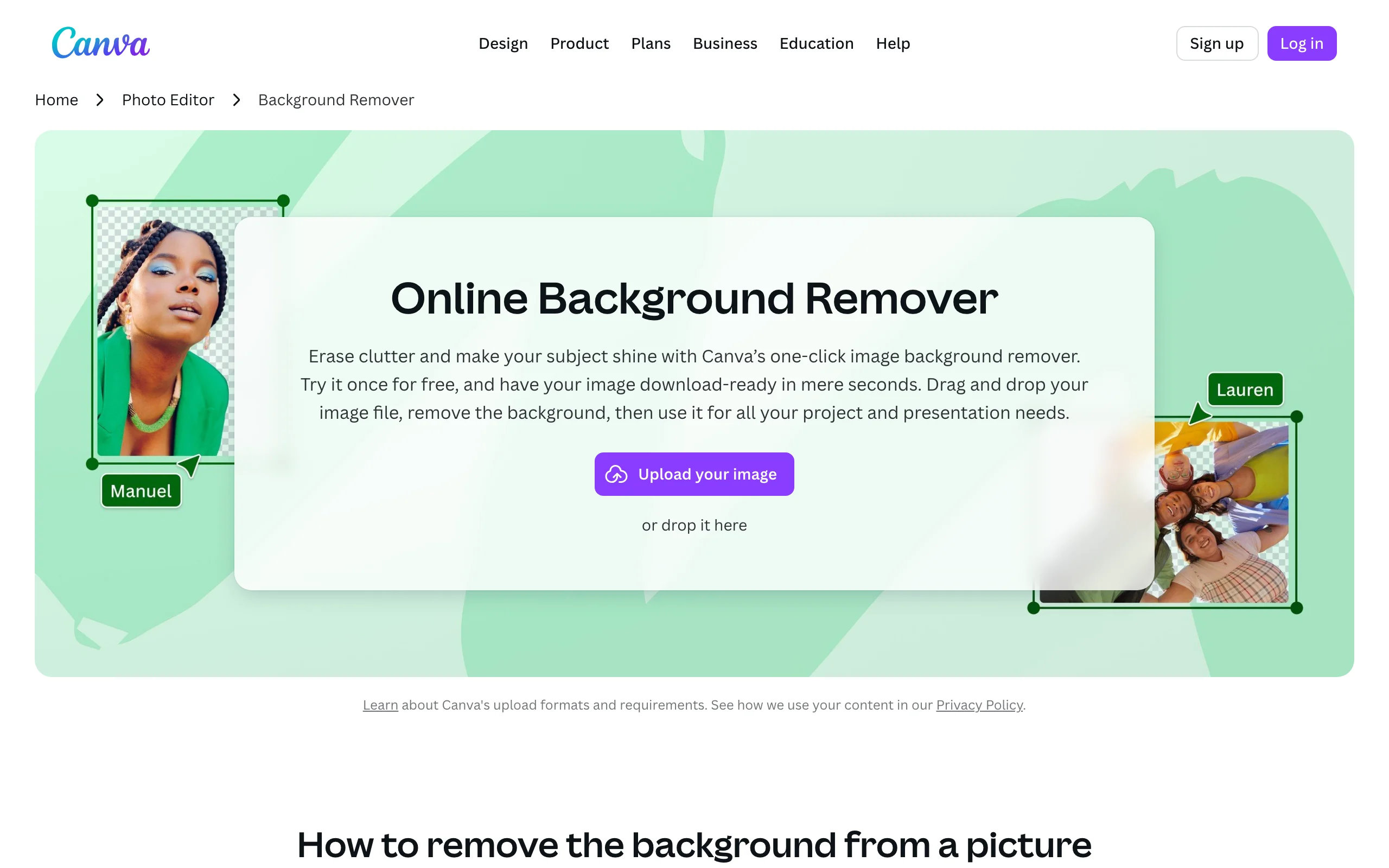 AI Background Remover with Canva