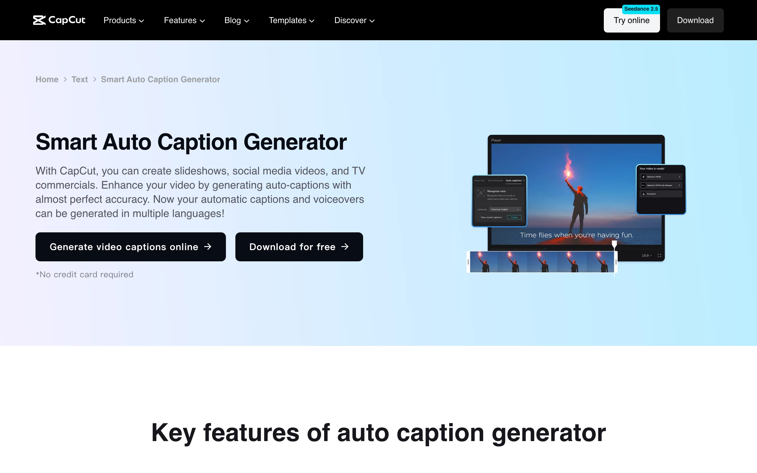 AI Caption Generator for Video with CapCut