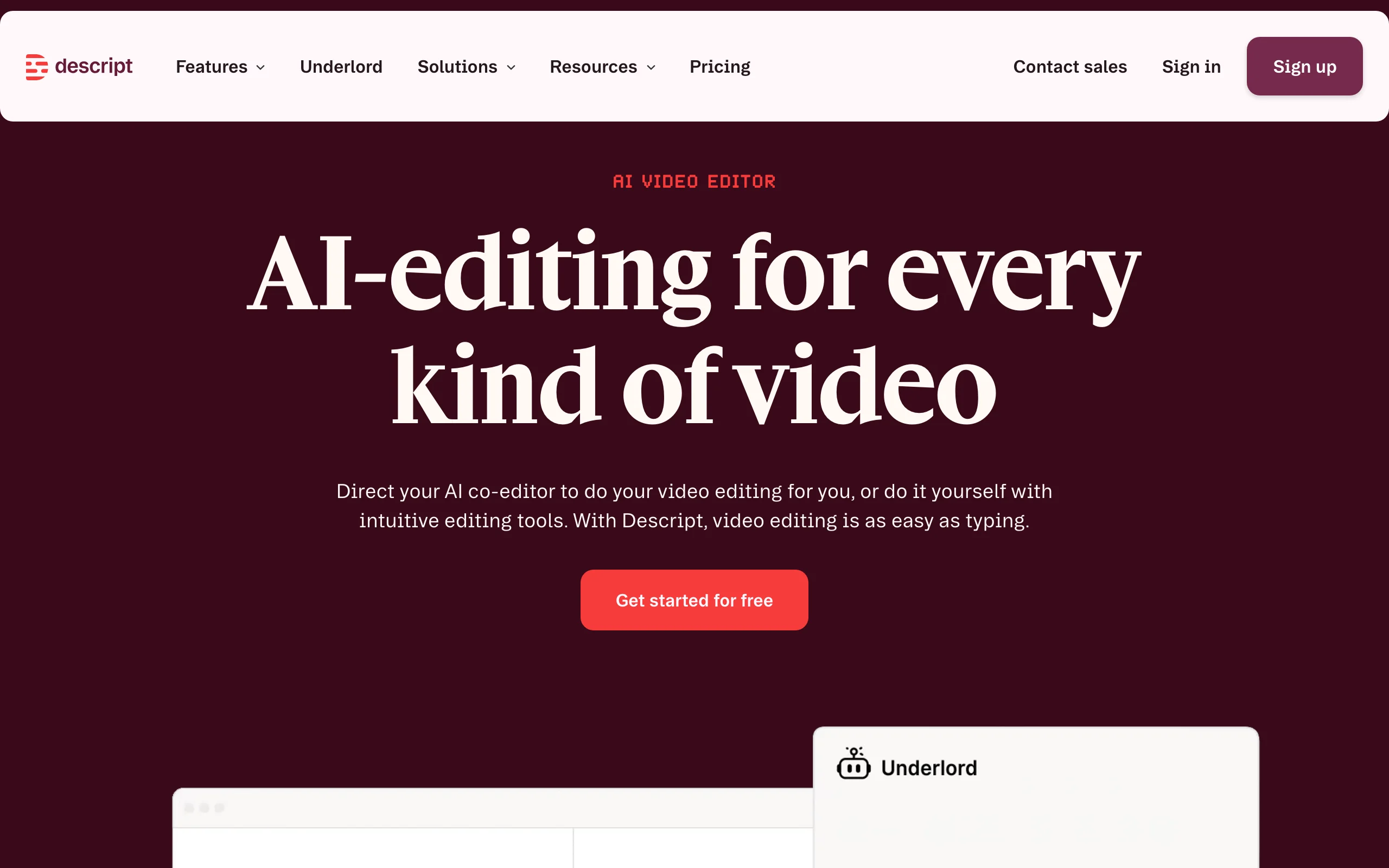 AI Caption Generator for Video with Descript
