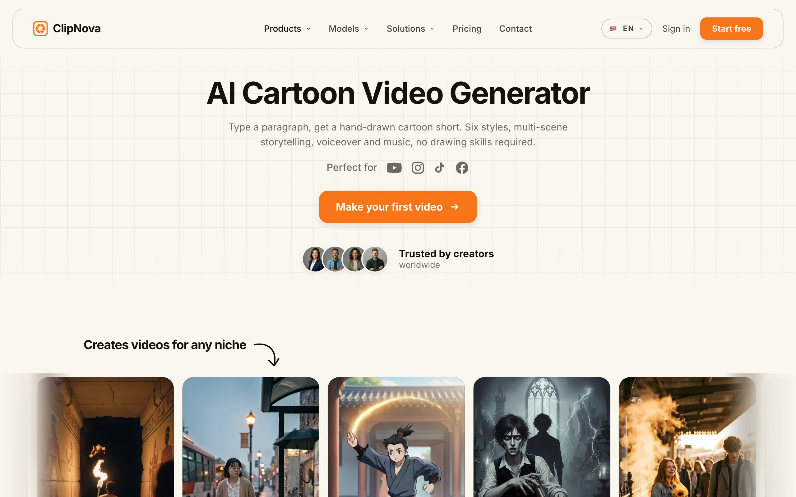 AI Cartoon Generator with ClipNova
