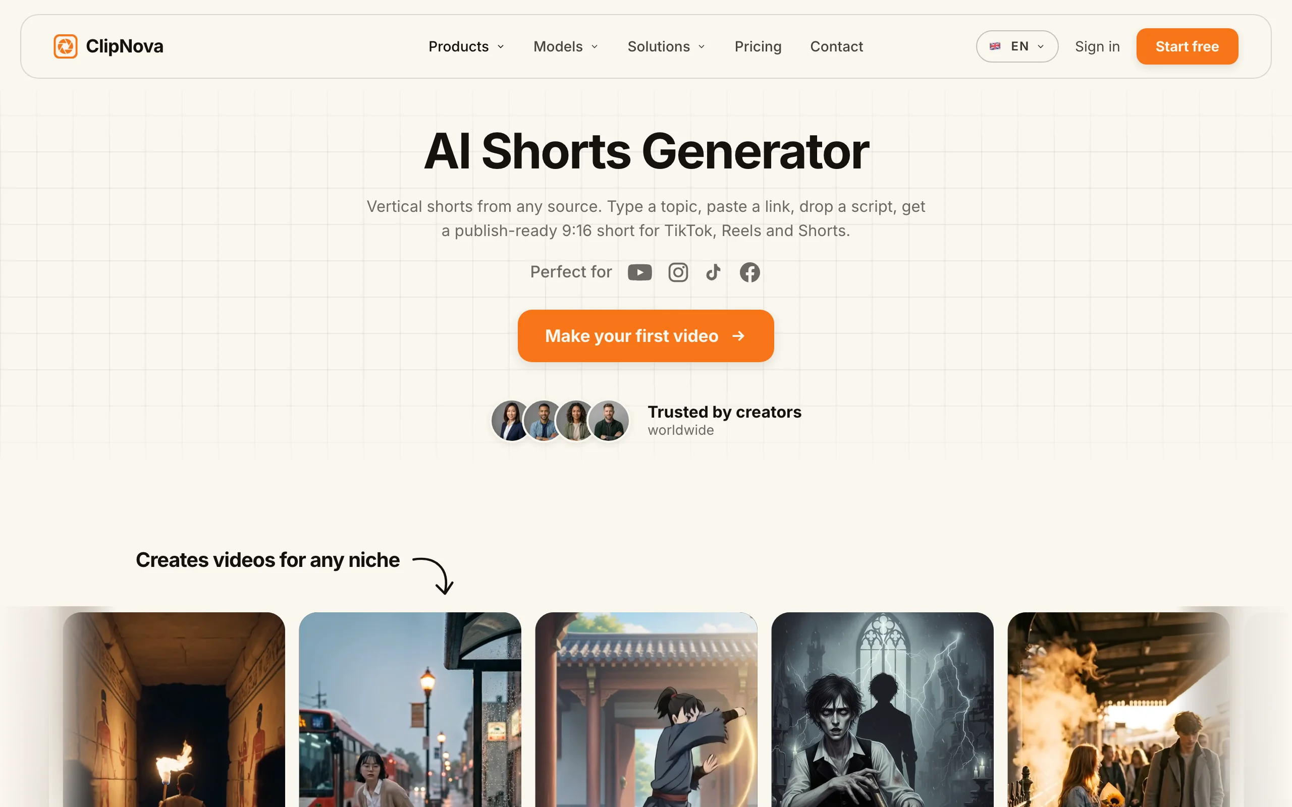 AI Clip Generator with ClipNova