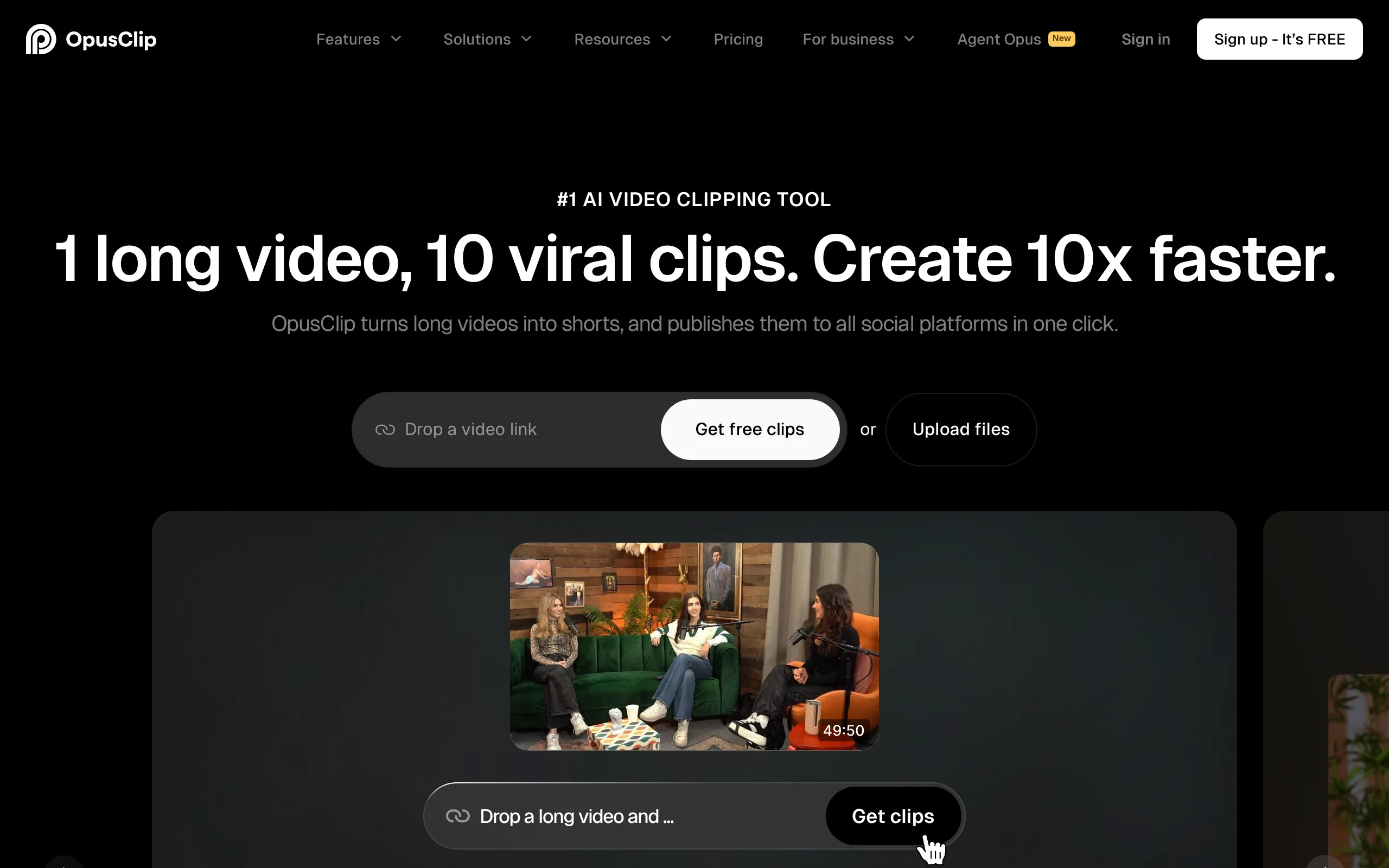 AI Clip Generator with OpusClip