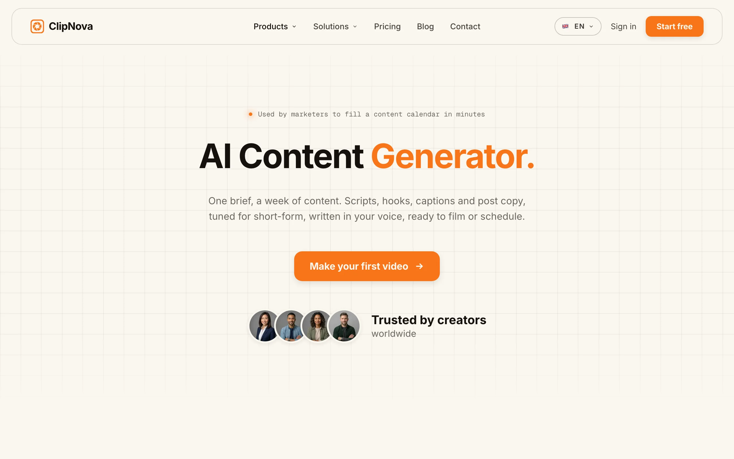 AI Content Generator with ClipNova
