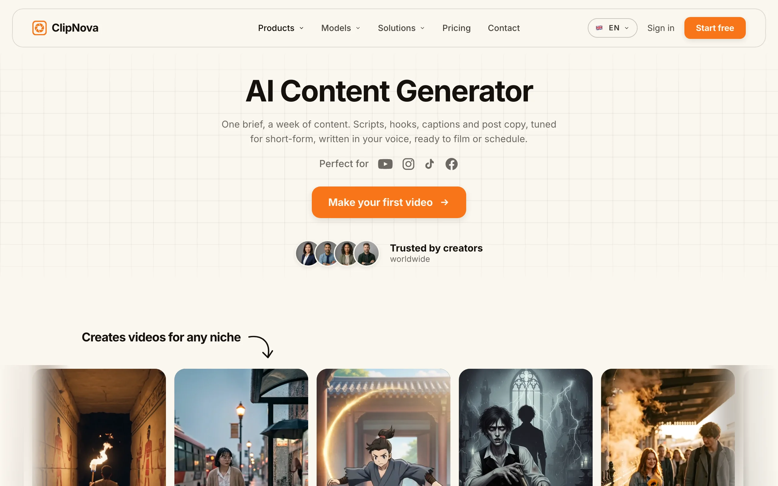 AI Content Generator with ClipNova