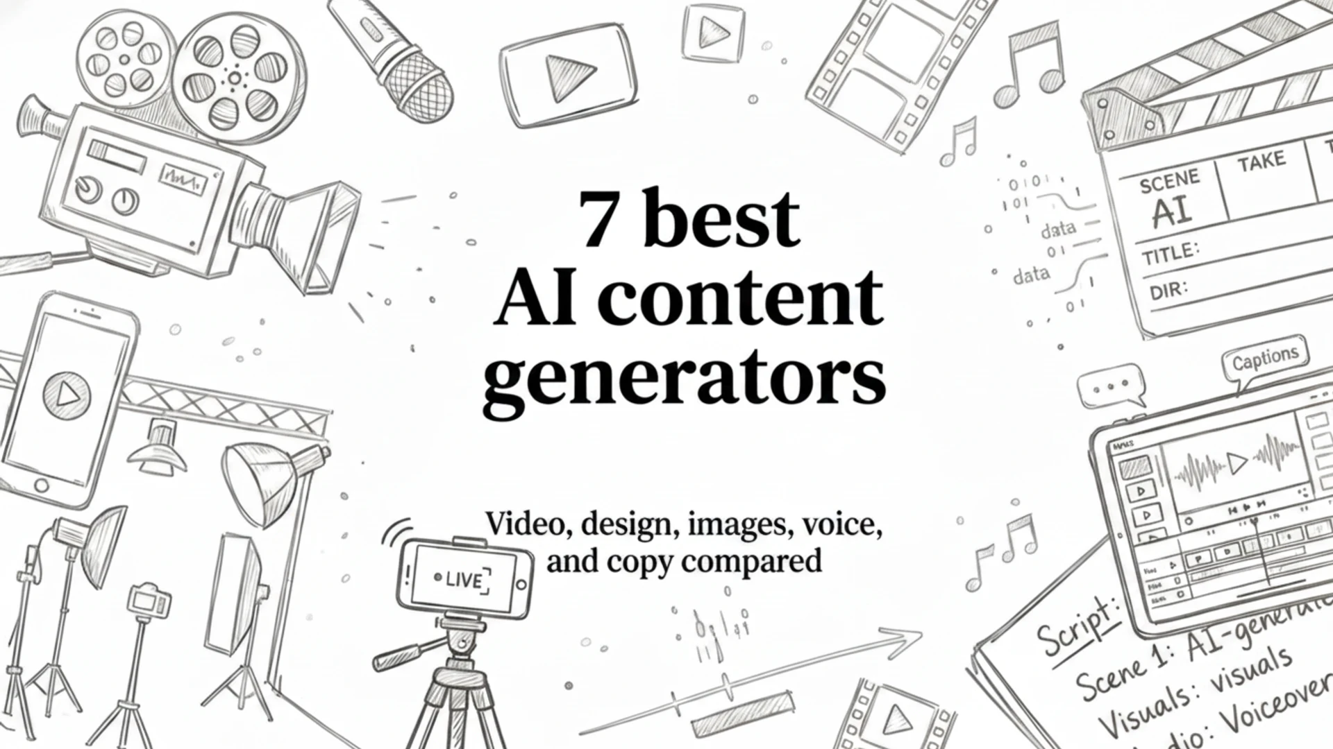 Picture of 7 best AI content generators article