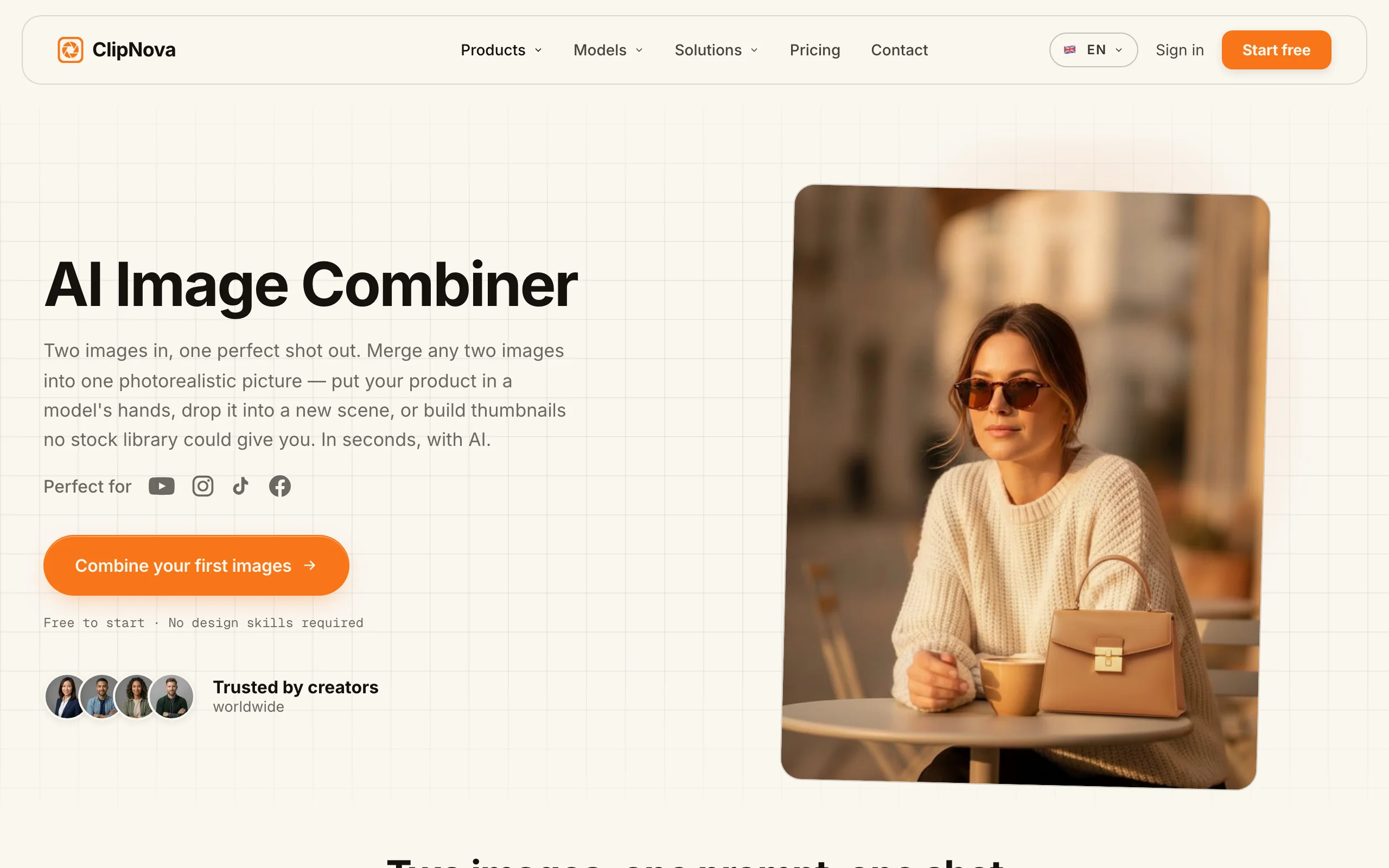 AI Image Combiner with ClipNova
