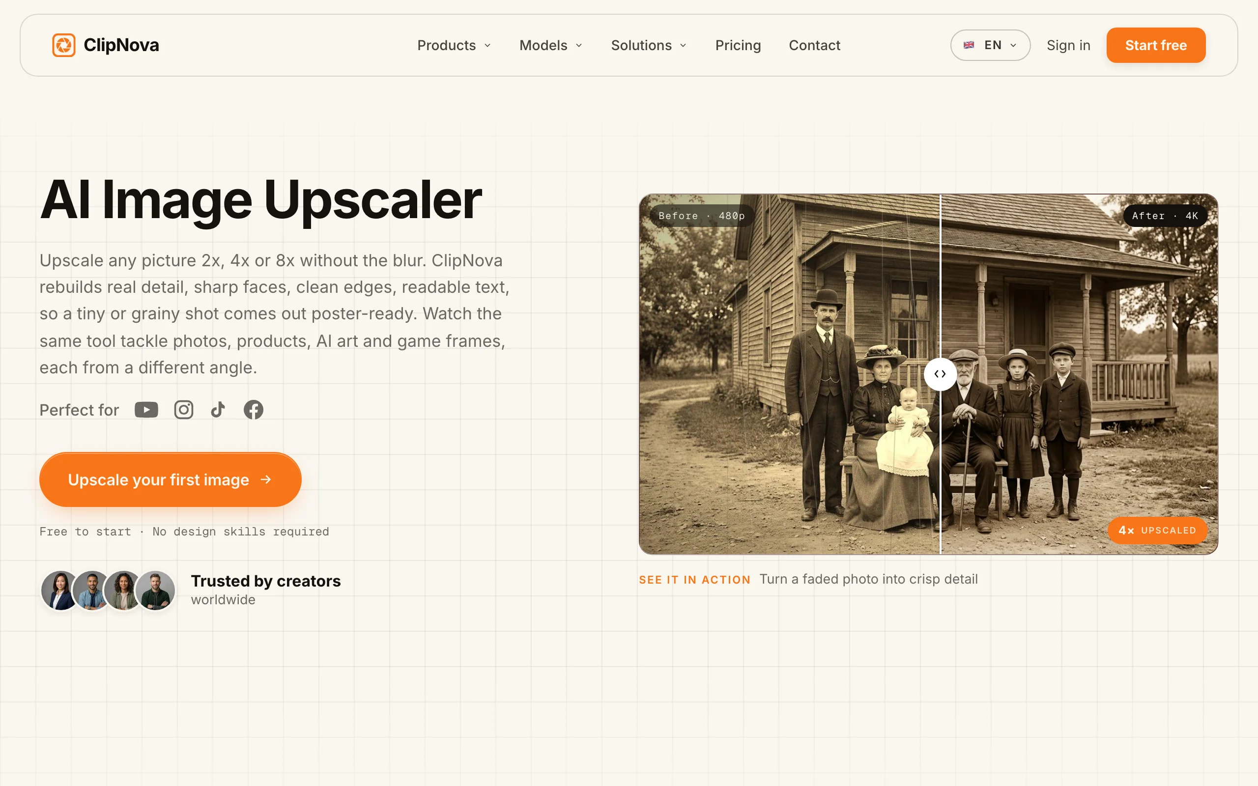 AI Image Upscaler with ClipNova