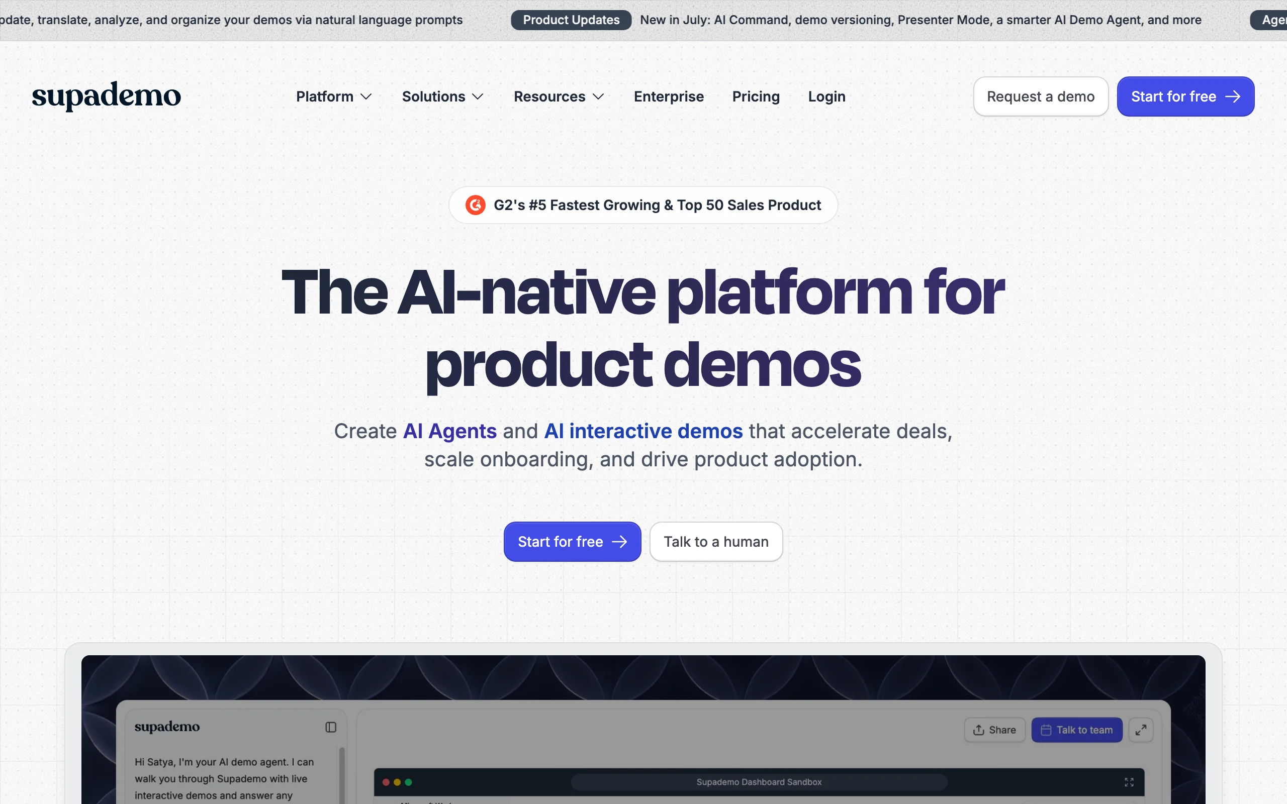 Best AI Product Demo Maker with Supademo