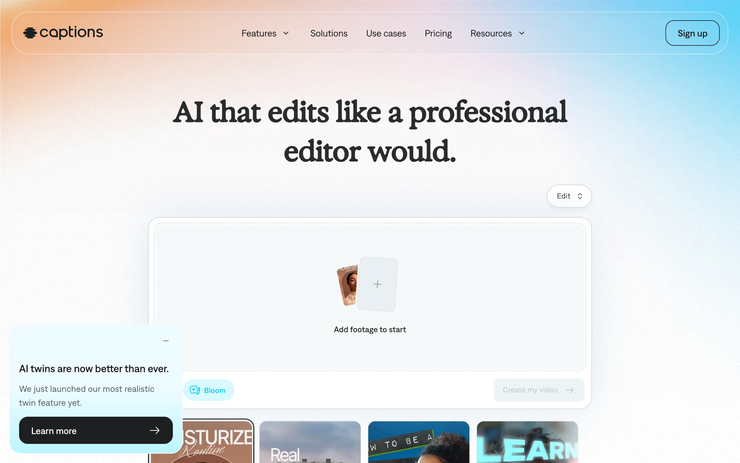 AI Tool for Content Creators with Captions