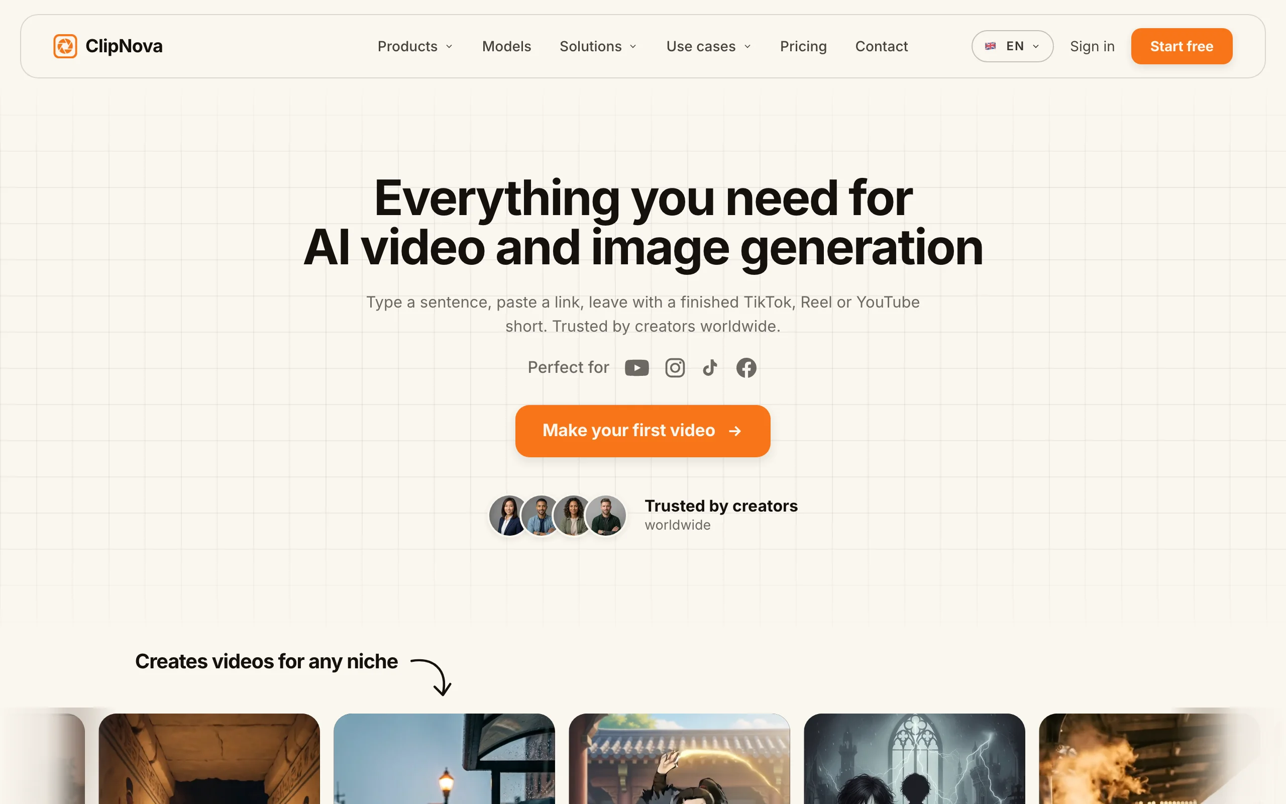 Faceless YouTube Channel Tools with ClipNova