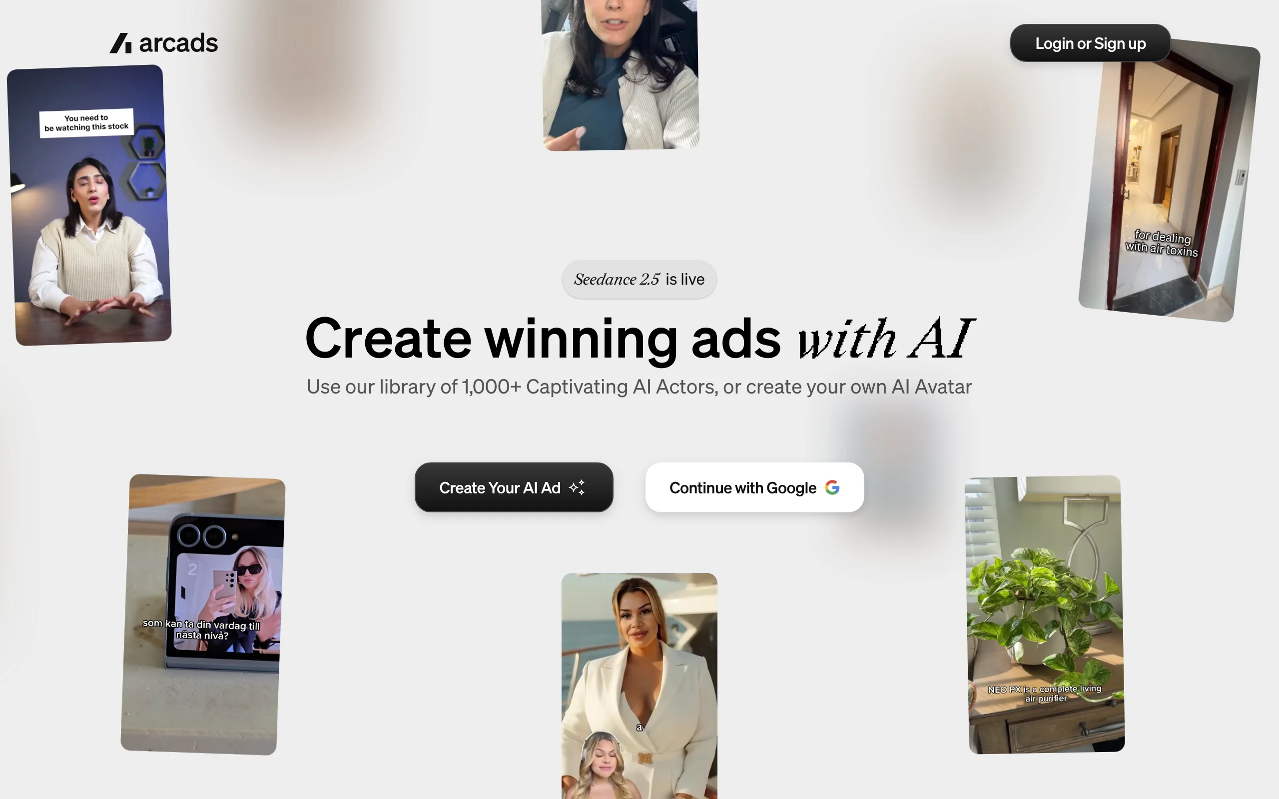 AI UGC Ad Generator with Arcads