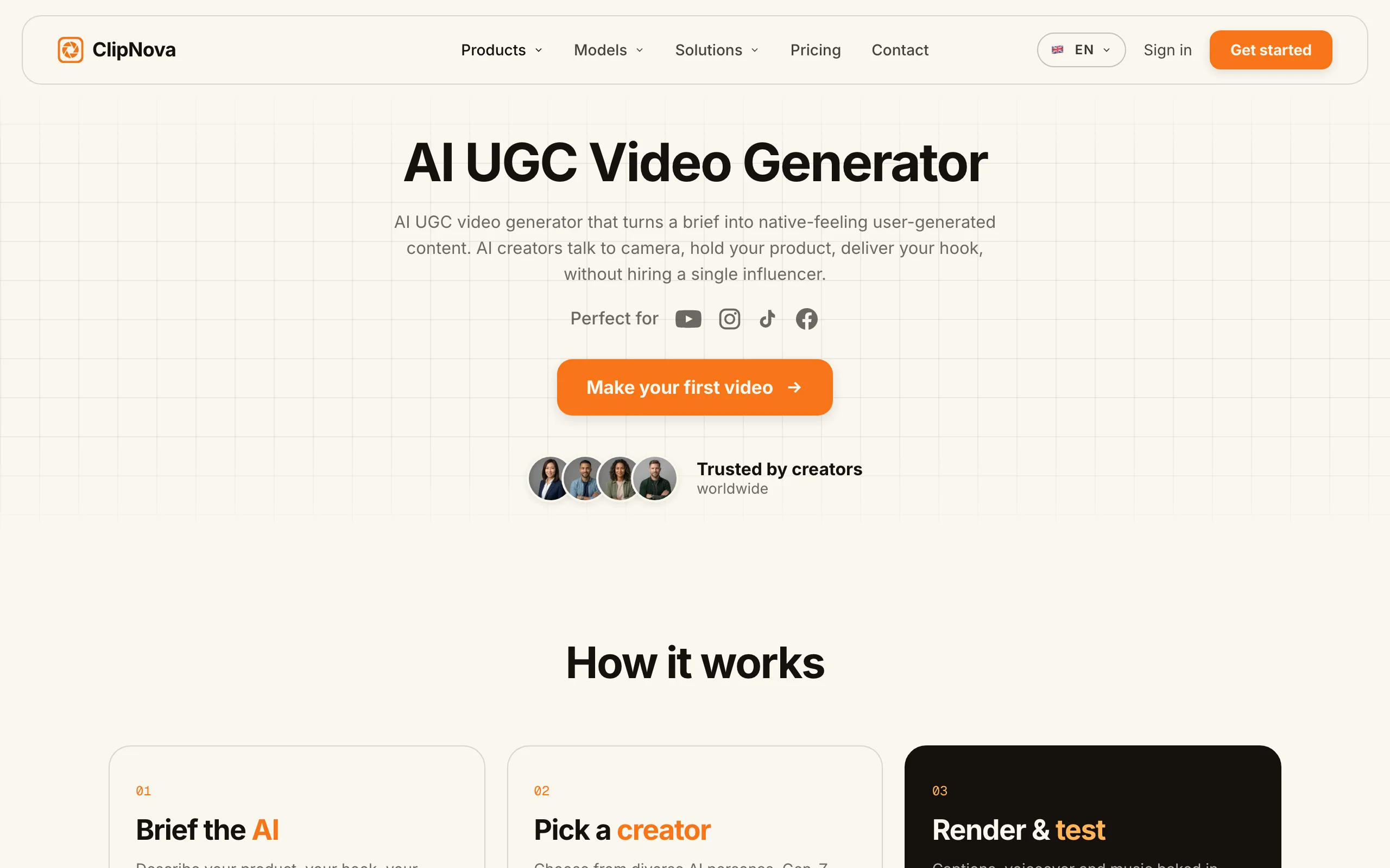 AI UGC Ad Generator with ClipNova