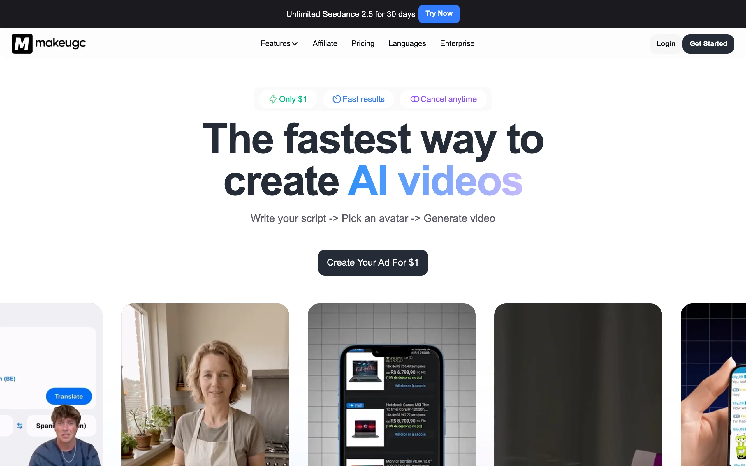 AI UGC Ad Generator with MakeUGC