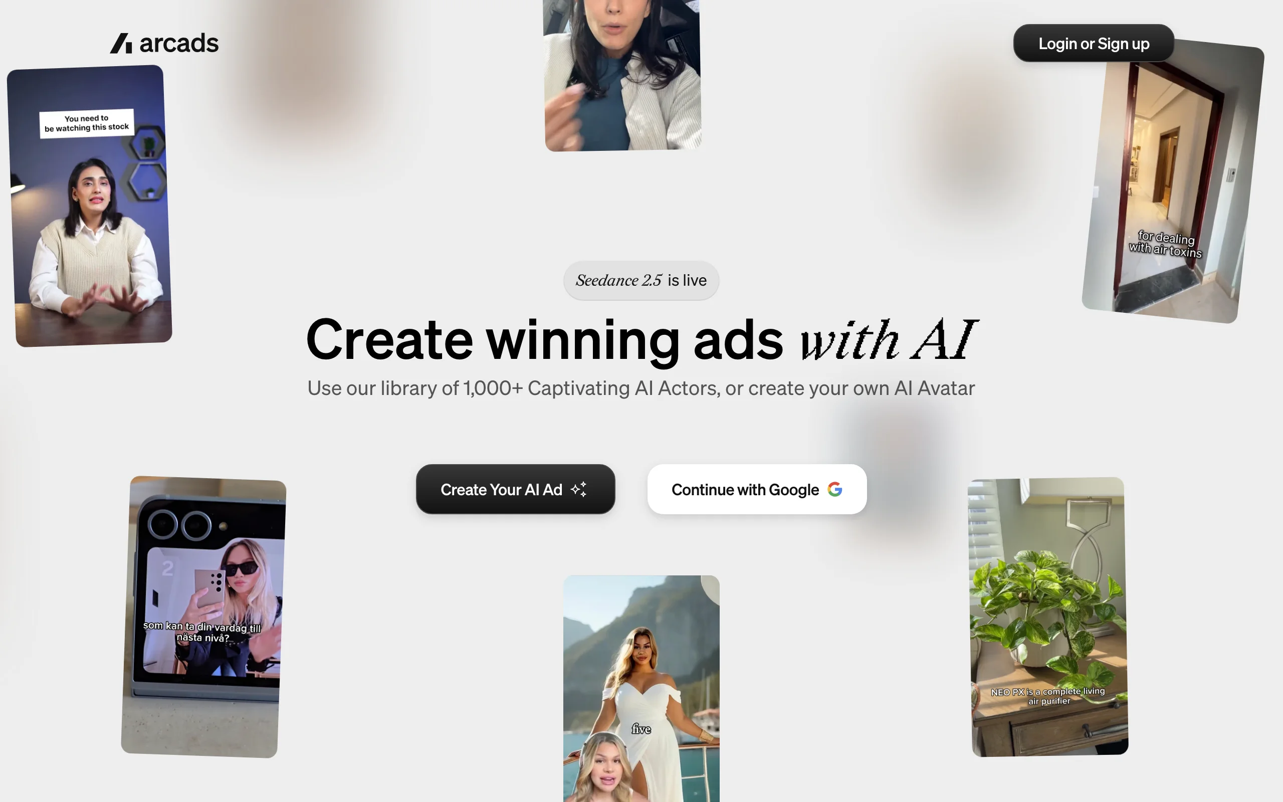 AI UGC Ad Generator with Arcads