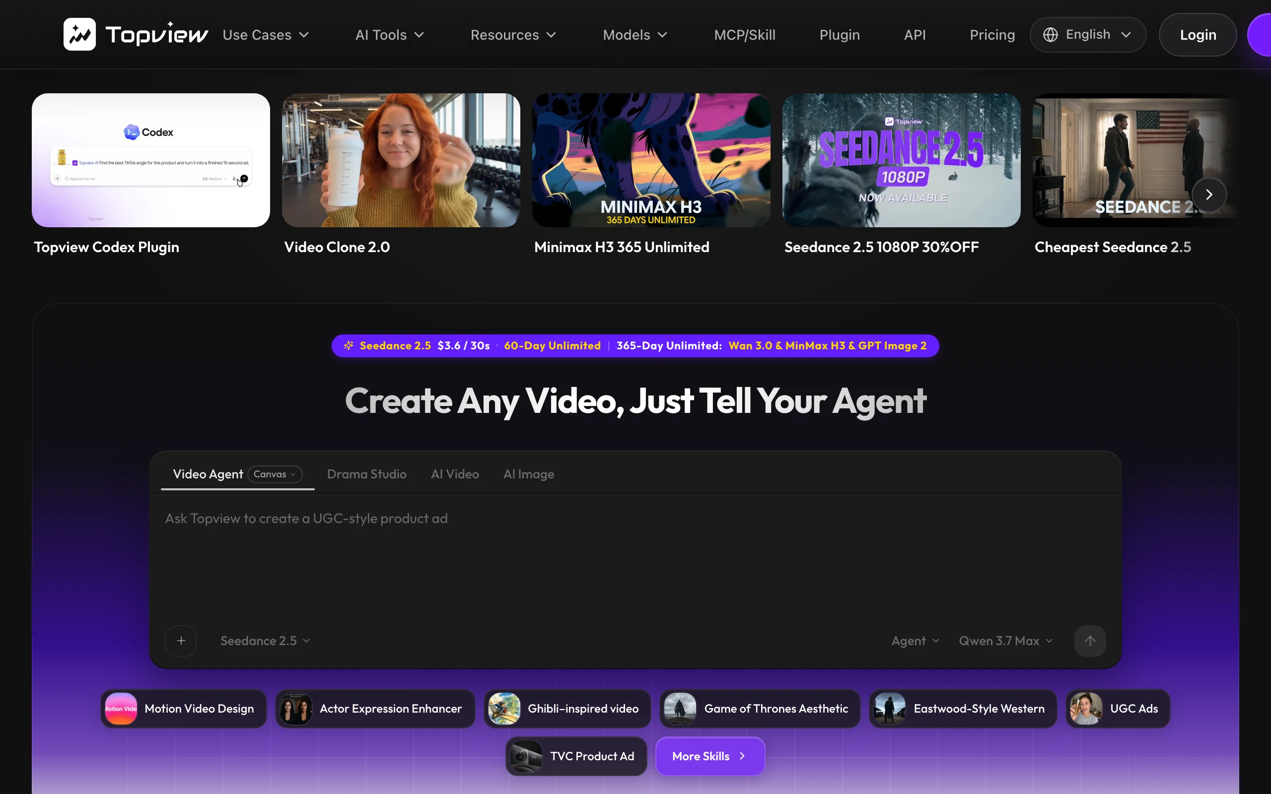 AI UGC Ad Generator with Topview