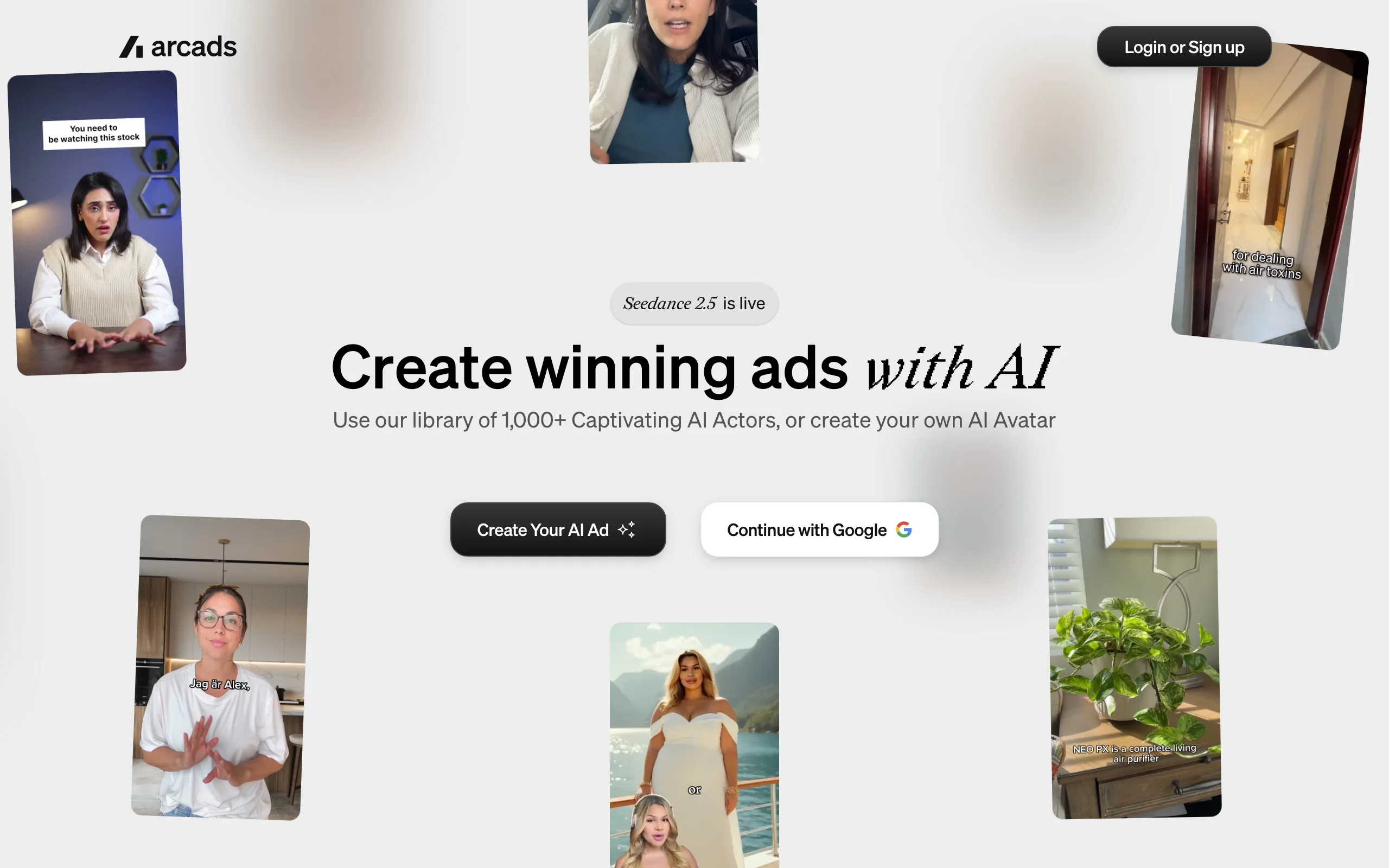 AI Video Ad Maker with Arcads