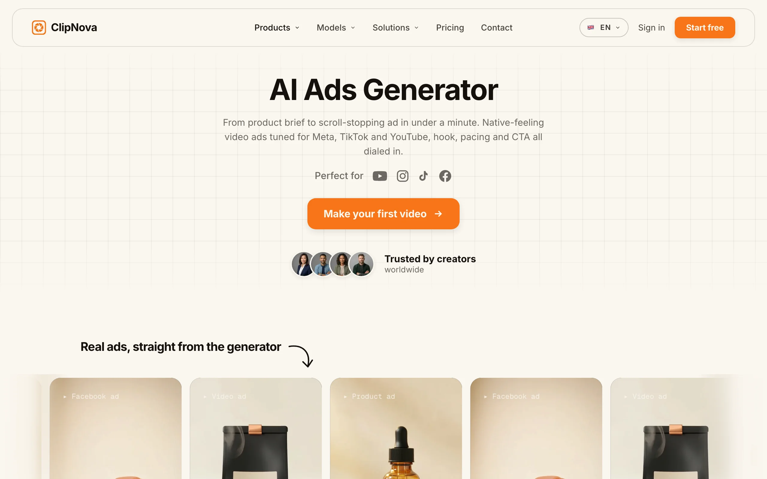 AI Video Generator for Ecommerce with ClipNova