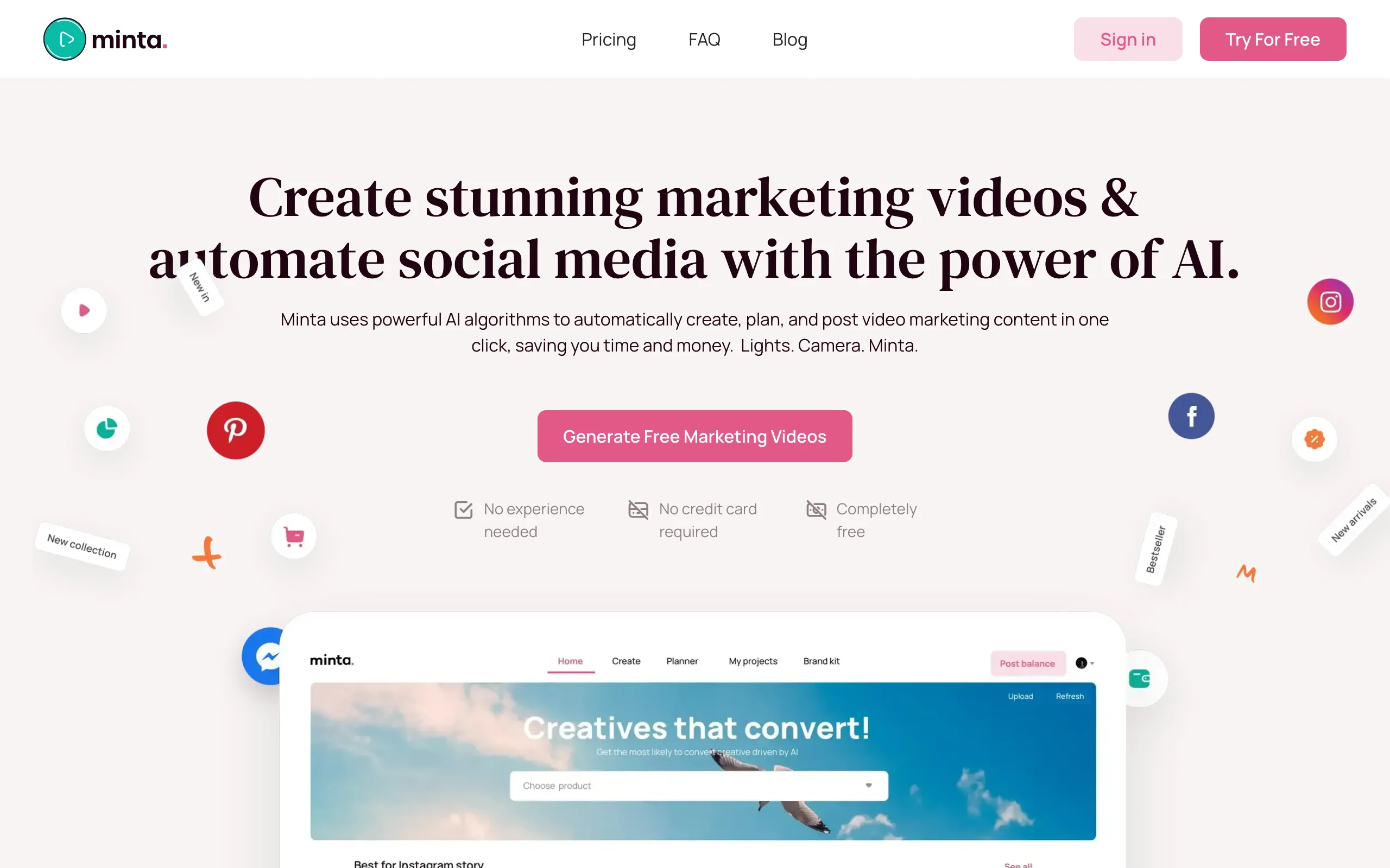 AI Video Generator for Ecommerce with Minta