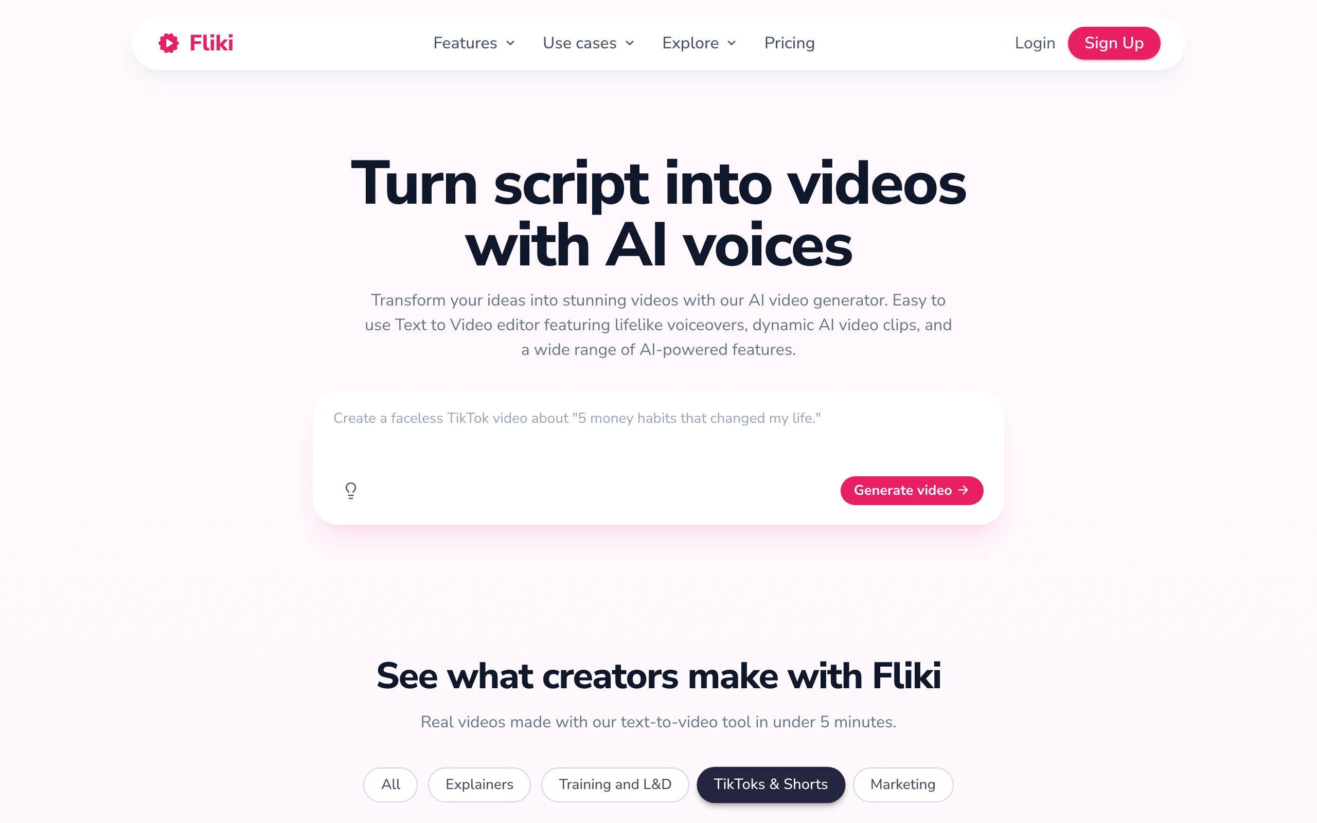 AI Video Generator for Long Videos with Fliki