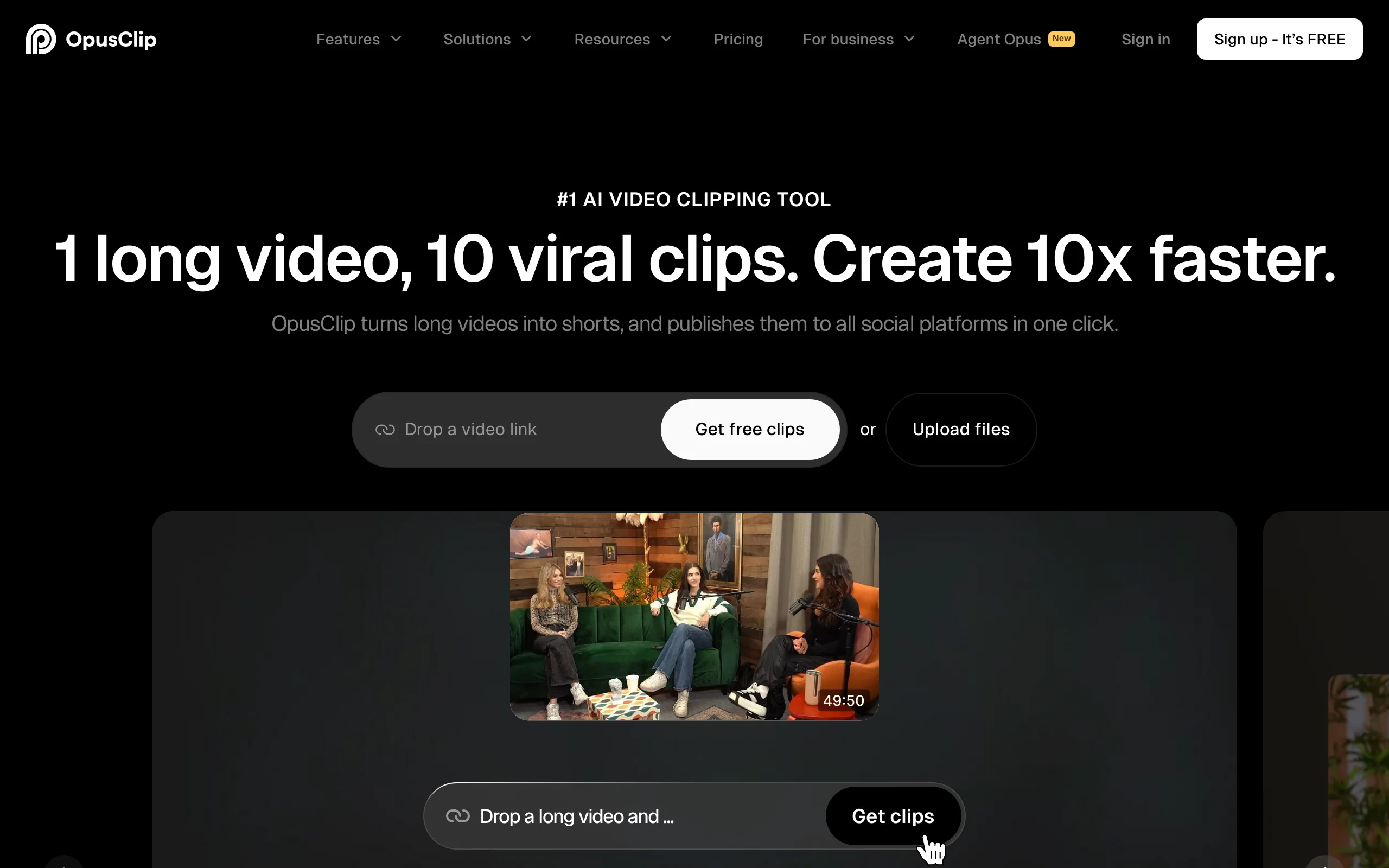 Faceless AI Video Generator with OpusClip