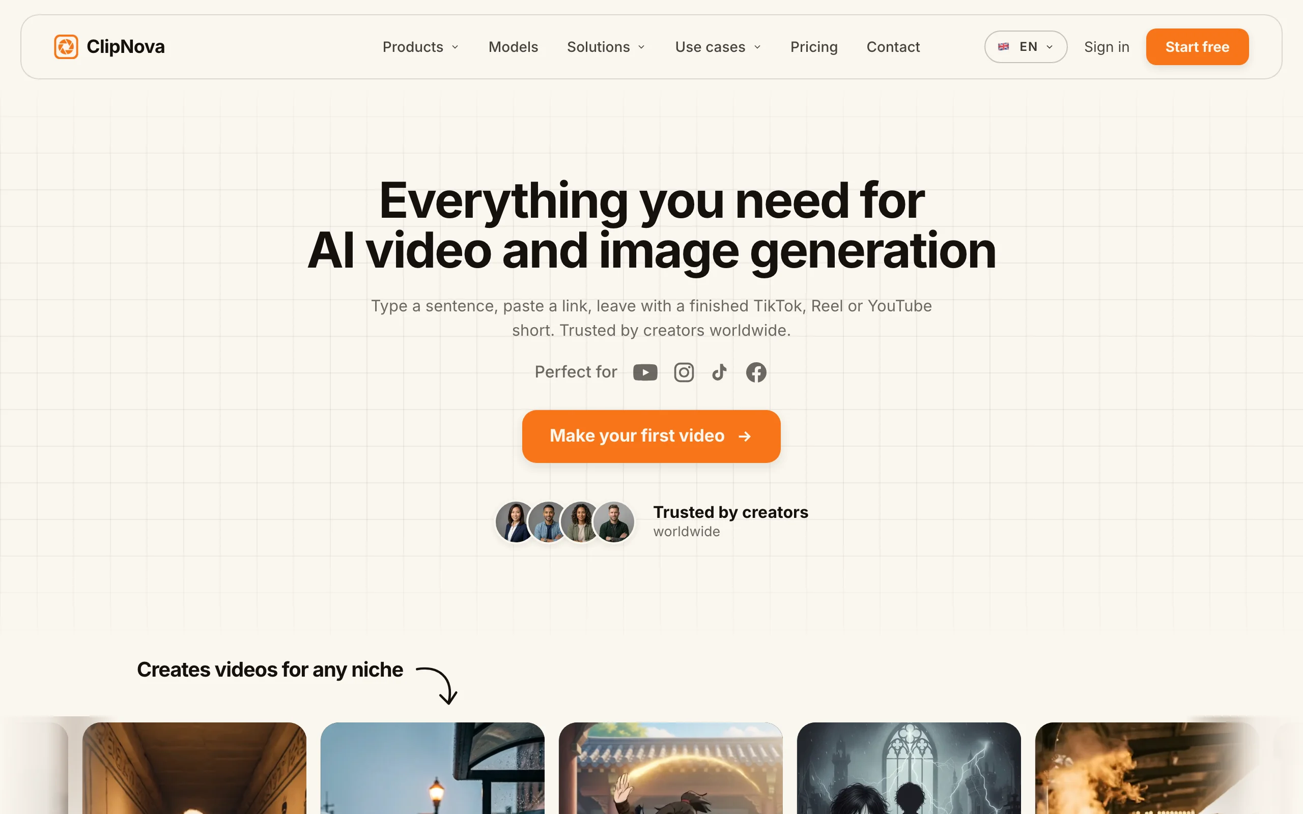 Faceless Reels Generator with ClipNova