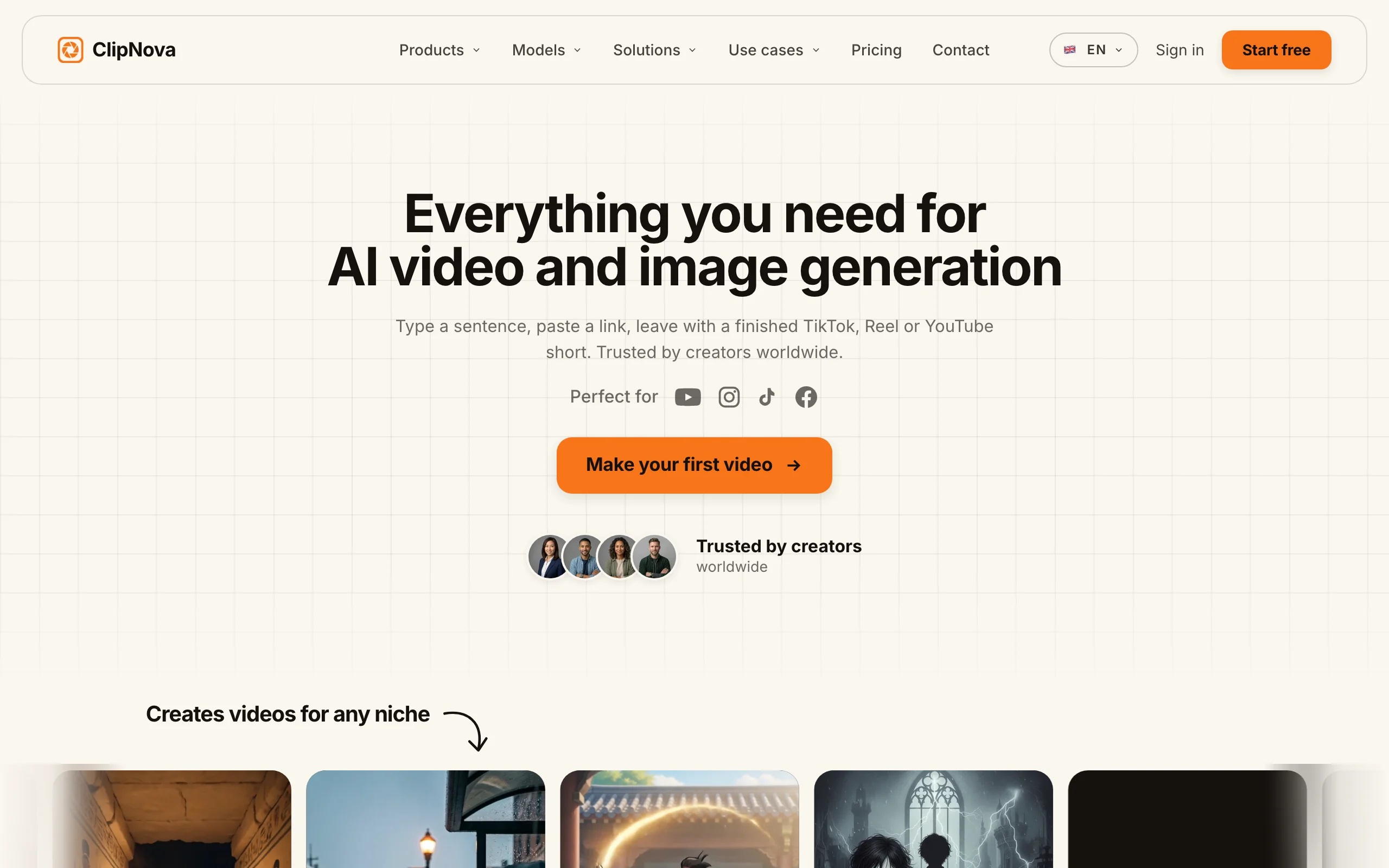 Best Free AI Video Generators with ClipNova