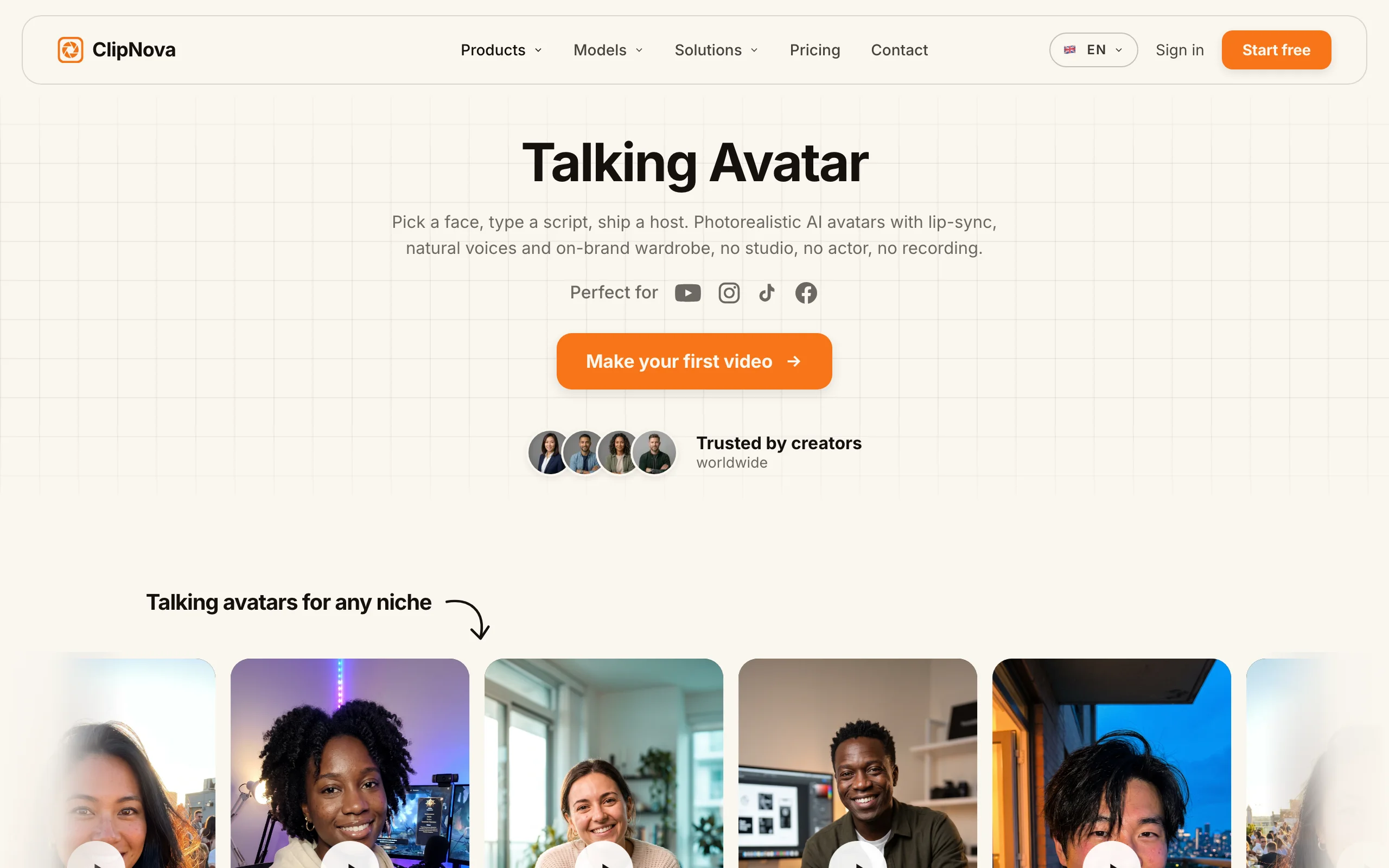 Talking Avatar Generator with ClipNova